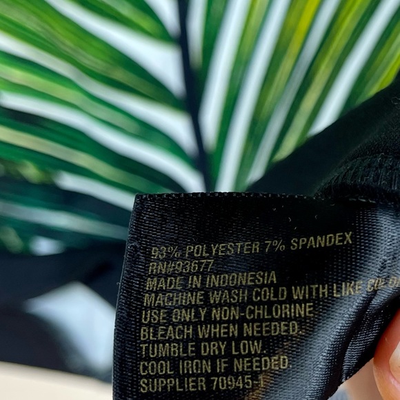 Worthington Black and Green Palm Tree Leaves Tropical Tank Top Blouse Size M - Picture 7 of 7